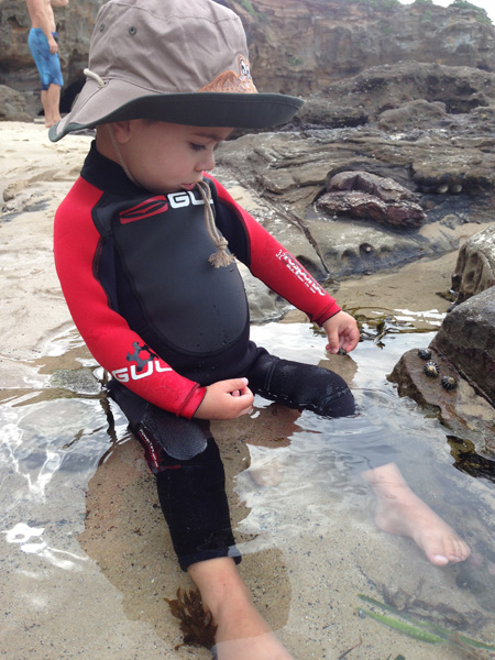 Fletcher in wet suit